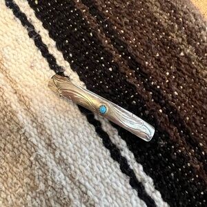 Authentic Turquoise and silver barrette